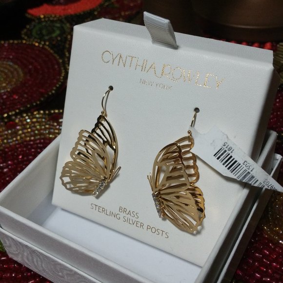 Cynthia Rowley Jewelry - 💎HOST PICK-NWT Gold Butterfly Earrings 💎